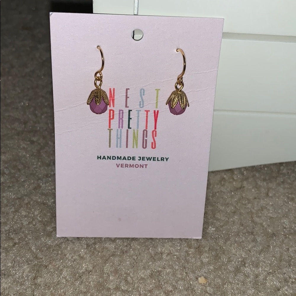 Purple earrings